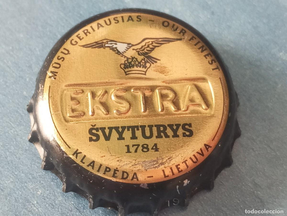 Coleccionismo de cervezas: Chapa tap&oacute;n corona de la cerveza lituana EKSTRA SVYTURYS 1784