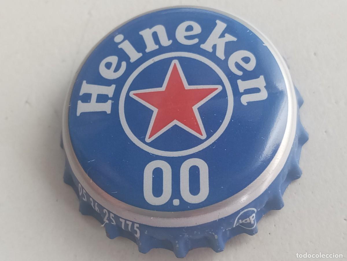 Coleccionismo de cervezas: Chapa tap&oacute;n corona de la cerveza de Pa&iacute;ses Bajos HEINEKEN 0.0