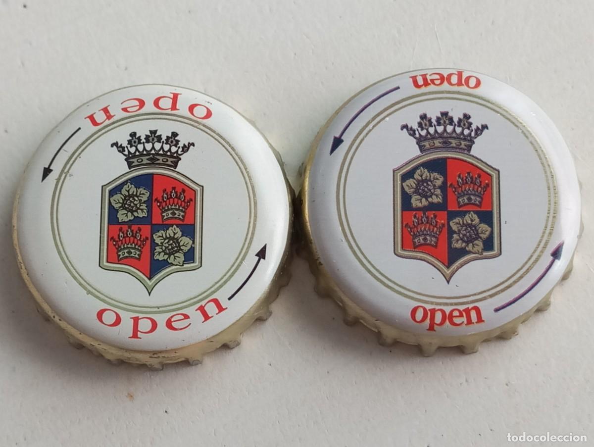 Coleccionismo de cervezas: Lote de 2 chapas tap&oacute;n corona DIFERENTES de la cerveza alemana BERGADLER