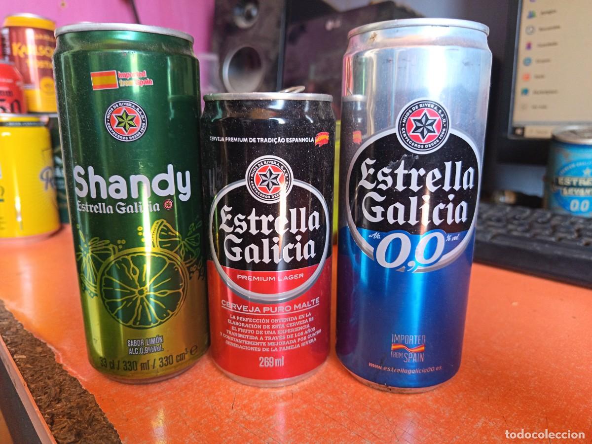 Coleccionismo de cervezas: Latas cerveza Estrella Galicia de exportaci&oacute;n