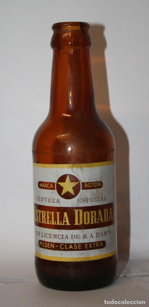Coleccionismo de cervezas: ANTIGUA BOTELLA CERVEZA ESTRELLA DORADA, ICSA