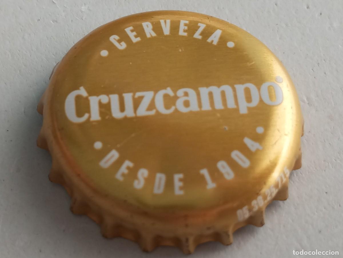 Coleccionismo de cervezas: Chapa tap&oacute;n corona de la cerveza espa&ntilde;ola CRUZCAMPO SIN GLUTEN CERVEZA DESDE 1904