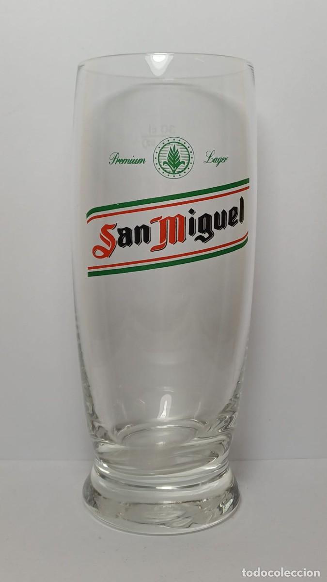 Coleccionismo de cervezas: Vaso cerveza San Miguel Premium Lager 1990s