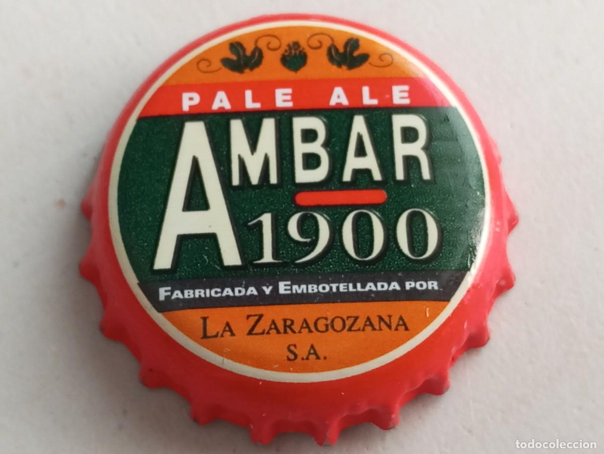 Coleccionismo de cervezas: Chapa tap&oacute;n corona de la cerveza espa&ntilde;ola AMBAR 1900 PALE ALE