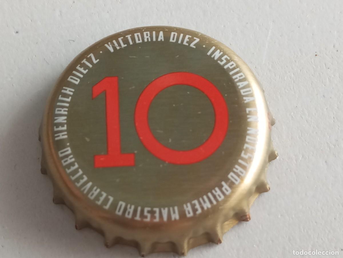 Coleccionismo de cervezas: Chapa tap&oacute;n corona de la cerveza espa&ntilde;ola VICTORIA DIEZ