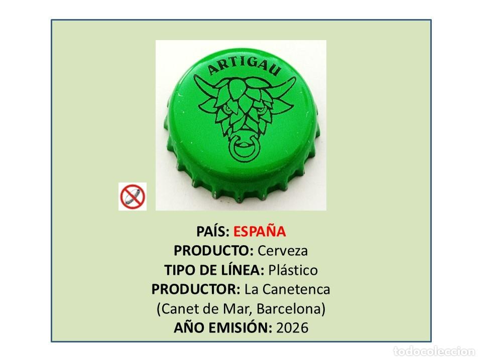 Coleccionismo de cervezas: TAPON CORONA CAPSULA CHAPA CERVEZA ARTIGAU (ESPA&Ntilde;A)