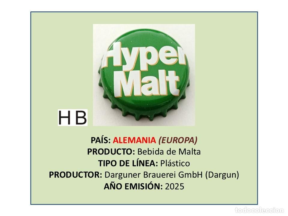 Coleccionismo de cervezas: TAPON CORONA CAPSULA CHAPA BEBIDA DE MALTA HYPER MALT (ALEMANIA)