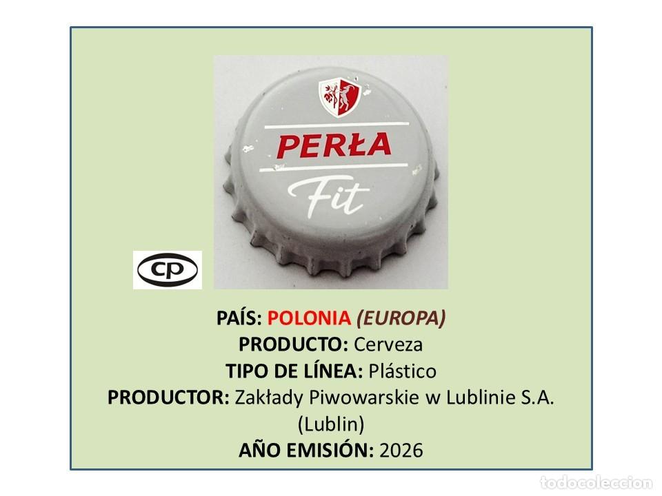 Coleccionismo de cervezas: TAPON CORONA CAPSULA CHAPA CERVEZA PERLA FIT (POLONIA)