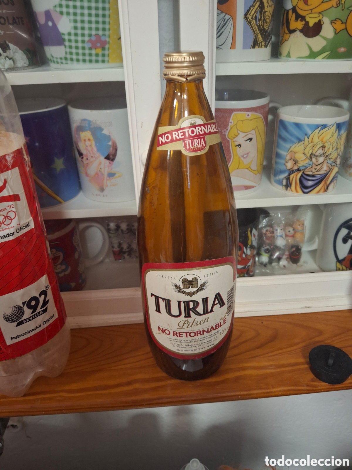 Collectable Beer: BOTELLA CERVEZA PILASER TURIA NO RETORNABLE CRISTAL VINTAGE 1990