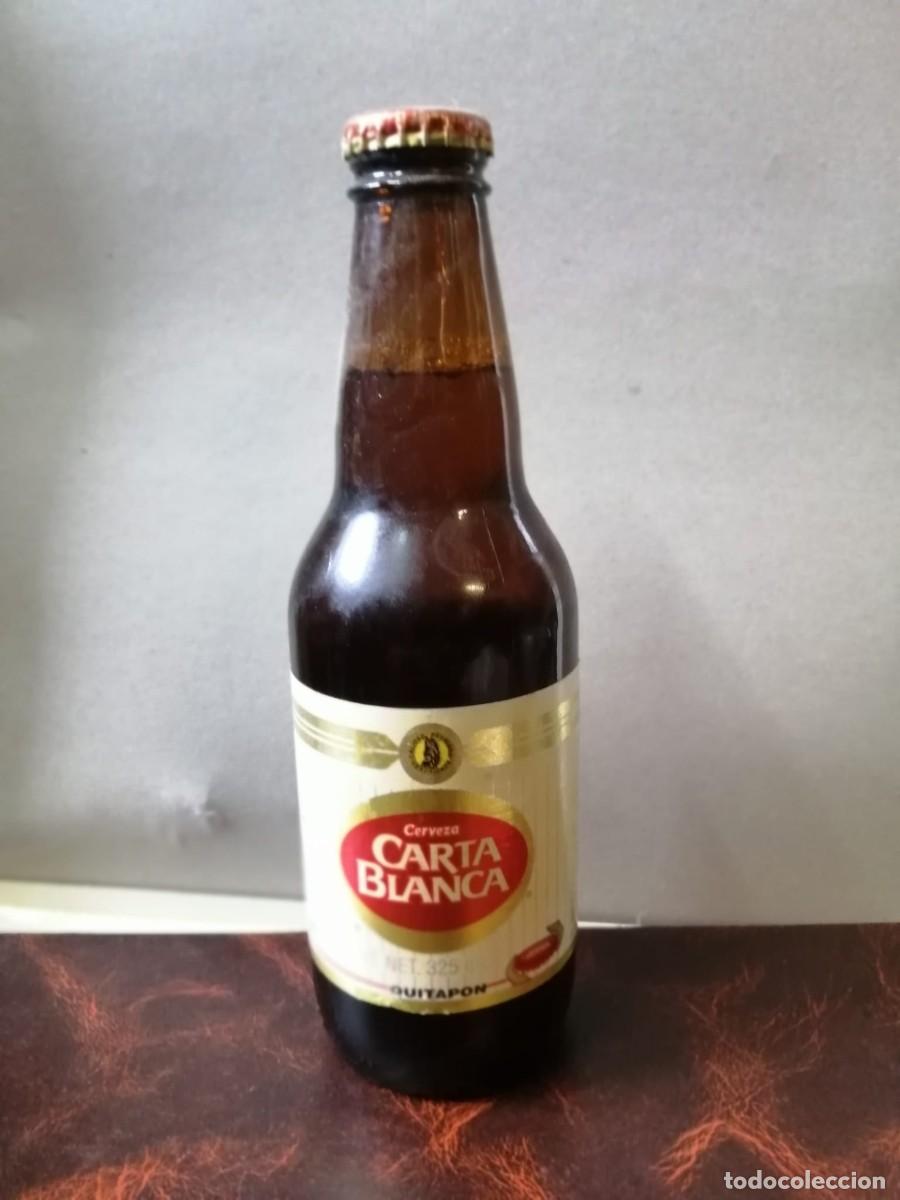 Coleccionismo de cervezas: BOTELLA DE CERVEZA (LLENA) CARTA BLANCA