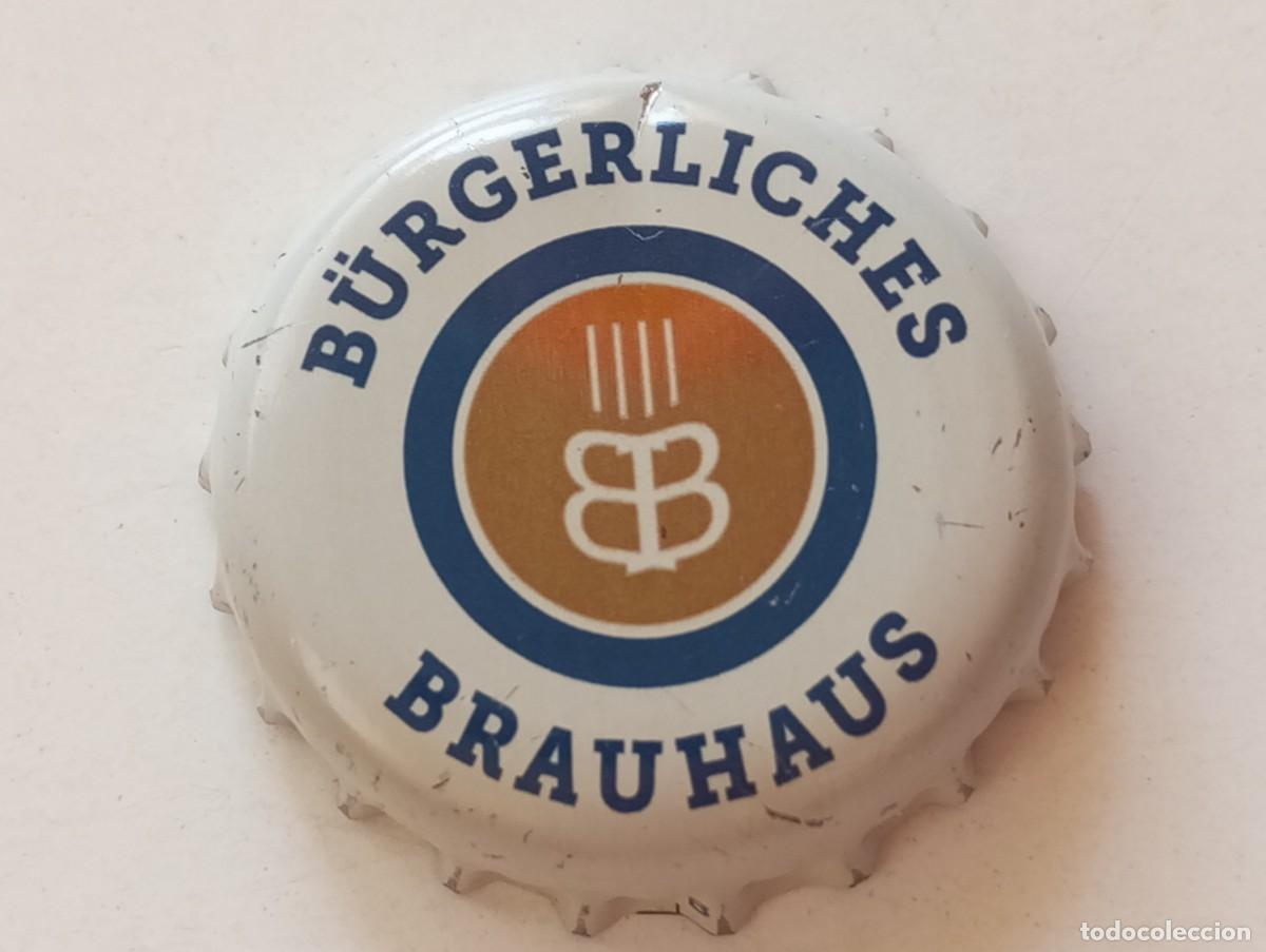 Coleccionismo de cervezas: Chapa tap&oacute;n corona de la cerveza alemana B&Uuml;RGERLICHES BRAUHAUS