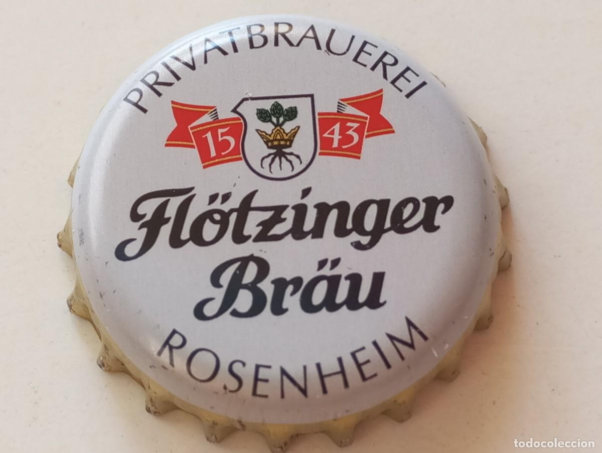 Coleccionismo de cervezas: Chapa tap&oacute;n corona de la cerveza alemana FL&Ouml;TZ&Iacute;NGER BR&Auml;U PRIVATBRAUEREI 1543 - ROSENHEIM