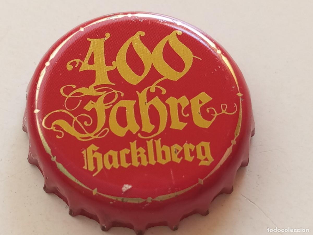 Coleccionismo de cervezas: Chapa tap&oacute;n corona de la cerveza alemana HACKLBERG 400 JAHRE