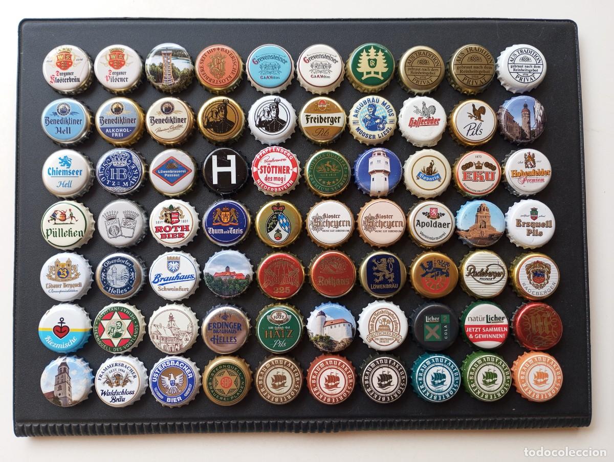 Coleccionismo de cervezas: Lote surtido de 70 chapas tap&oacute;n corona DIFERENTES de cervezas alemanas (ALEMANIA - 7)