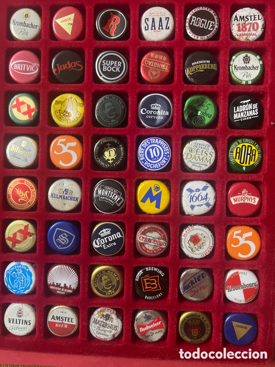 Coleccionismo de cervezas: T4/X72/1. LOTE DE 48 CHAPAS DE CERVEZA