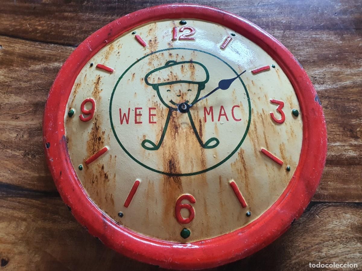 Coleccionismo de cervezas: Reloj de pared Vintage Wee Mac Cerveza (A&ntilde;os 70)
