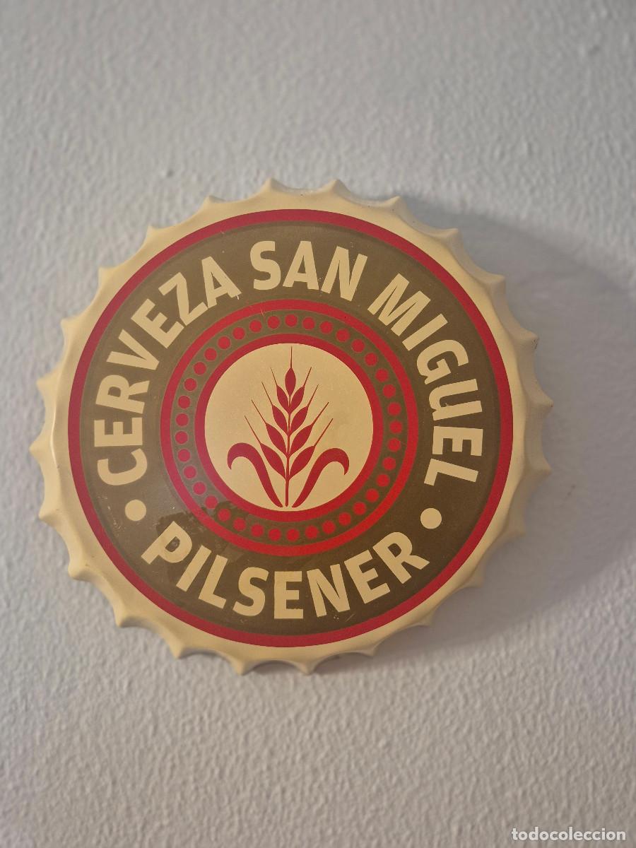 Coleccionismo de cervezas: CHAPA, CERVEZA SAN MIGUEL DECORACION DIAMETRO 36 CM.