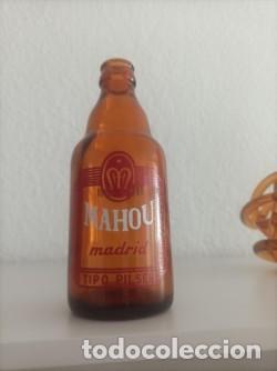 Coleccionismo de cervezas: Botella cerveza antigua Mahou