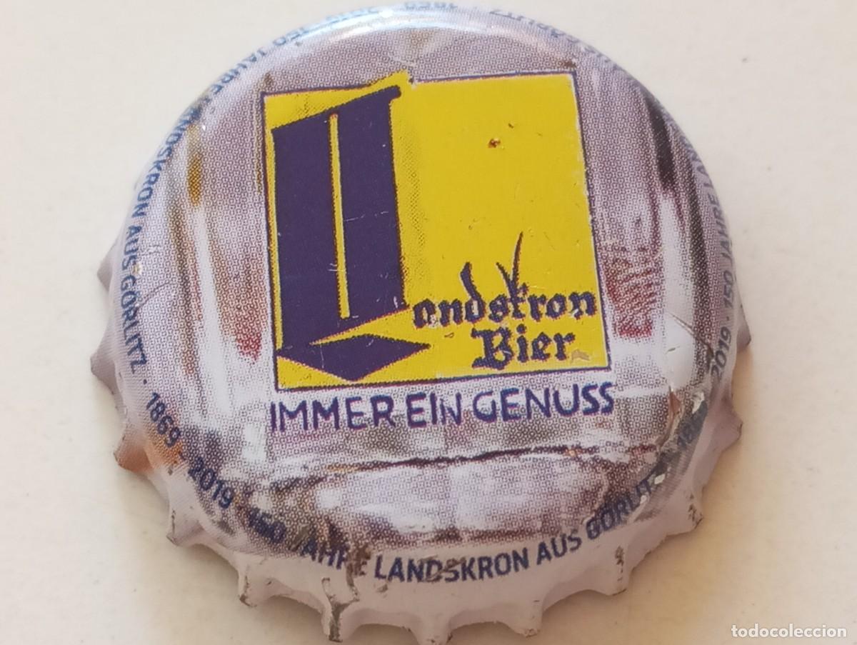 Coleccionismo de cervezas: Chapa tap&oacute;n corona de la cerveza alemana LANDSKRON AUS G&Ouml;RLITZ 150 JAHRE (1869-2019)