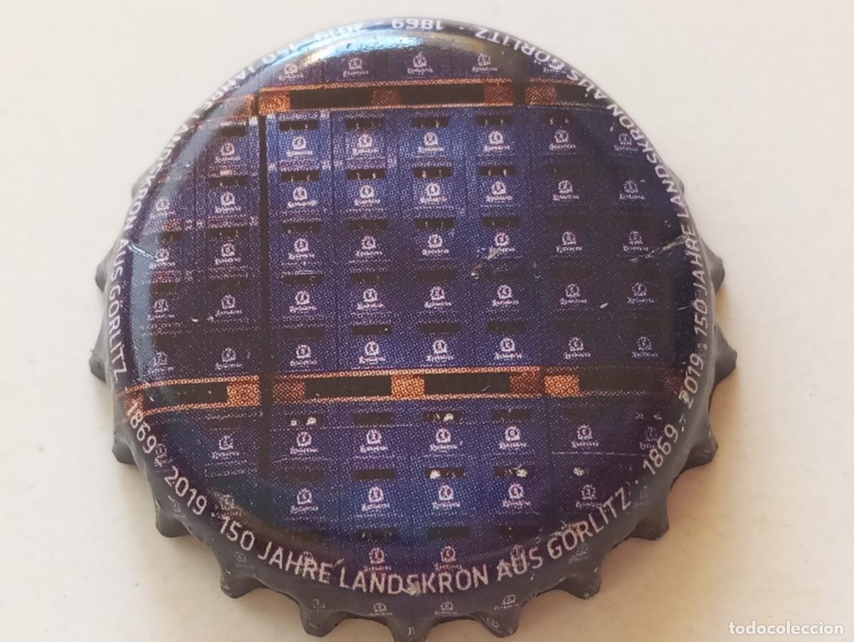 Coleccionismo de cervezas: Chapa tap&oacute;n corona de la cerveza alemana LANDSKRON AUS G&Ouml;RLITZ 150 JAHRE (1869-2019)