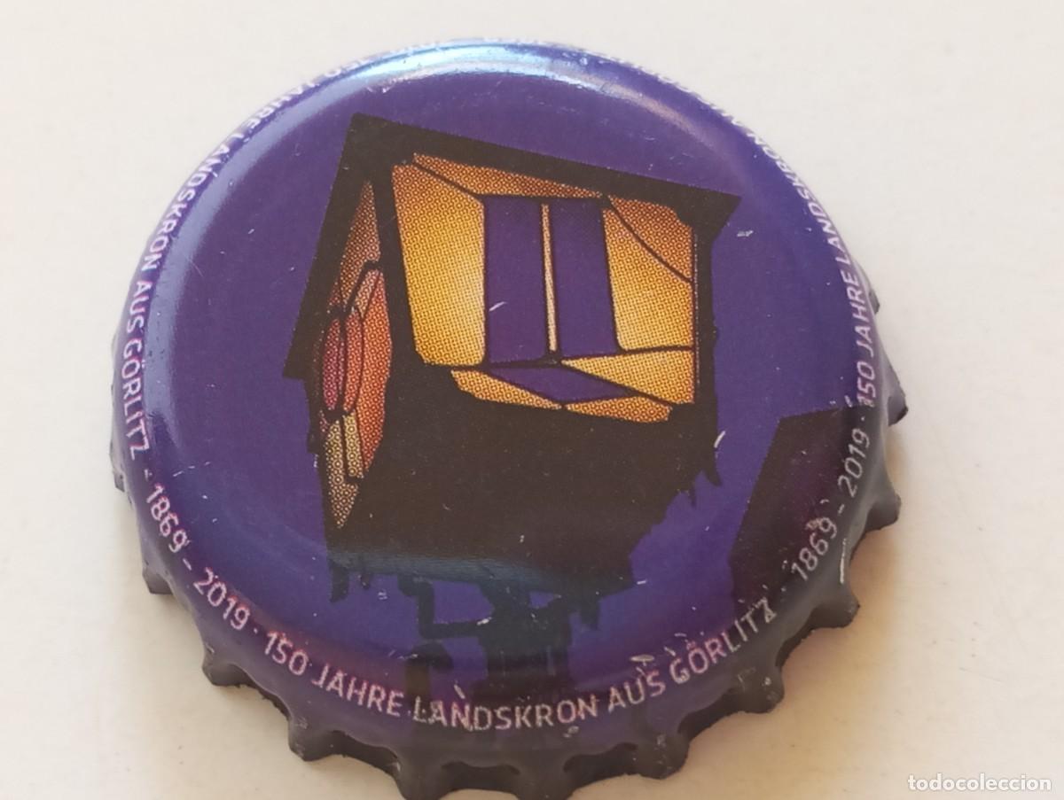 Coleccionismo de cervezas: Chapa tap&oacute;n corona de la cerveza alemana LANDSKRON AUS G&Ouml;RLITZ 150 JAHRE (1869-2019)