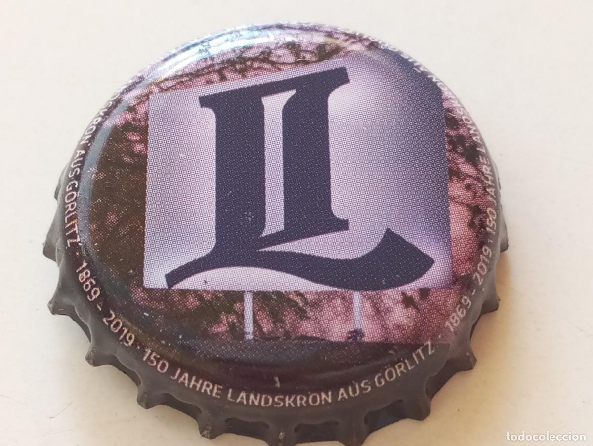 Coleccionismo de cervezas: Chapa tap&oacute;n corona de la cerveza alemana LANDSKRON AUS G&Ouml;RLITZ 150 JAHRE (1869-2019)