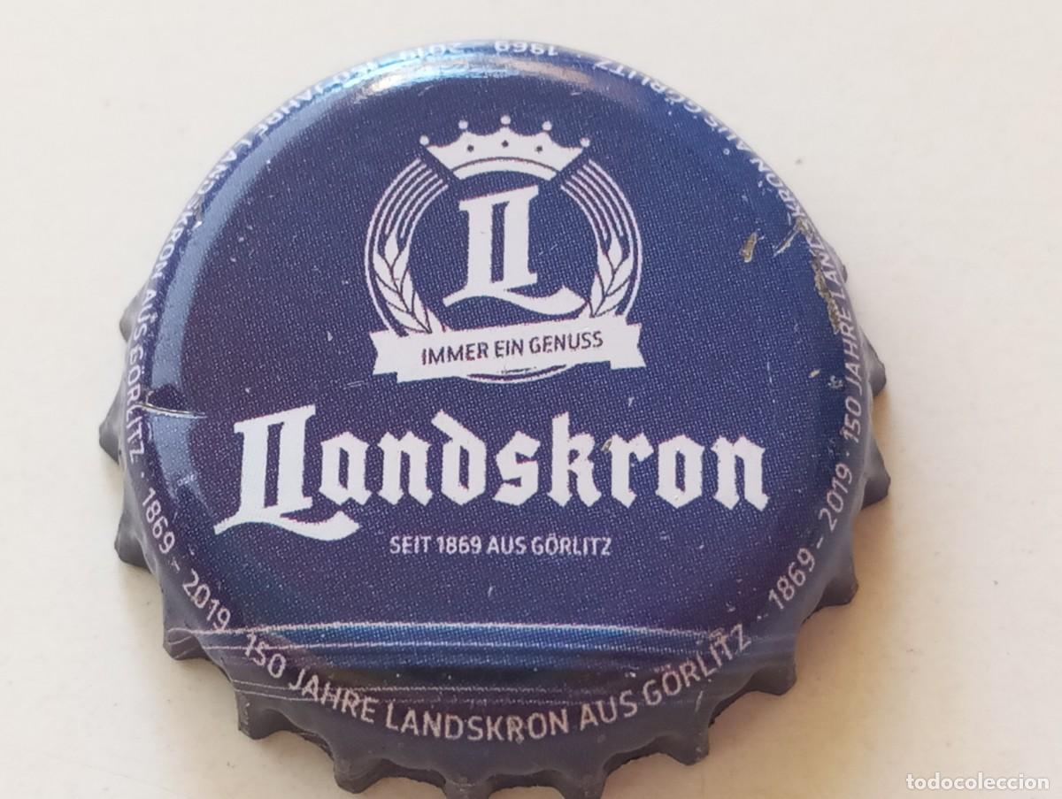 Coleccionismo de cervezas: Chapa tap&oacute;n corona de la cerveza alemana LANDSKRON AUS G&Ouml;RLITZ 150 JAHRE (1869-2019)