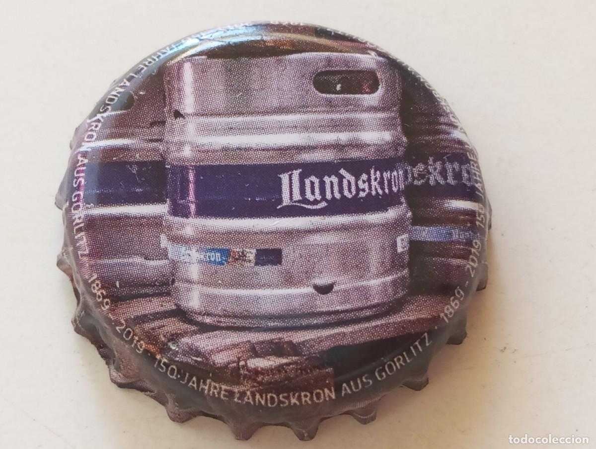 Coleccionismo de cervezas: Chapa tap&oacute;n corona de la cerveza alemana LANDSKRON AUS G&Ouml;RLITZ 150 JAHRE (1869-2019)