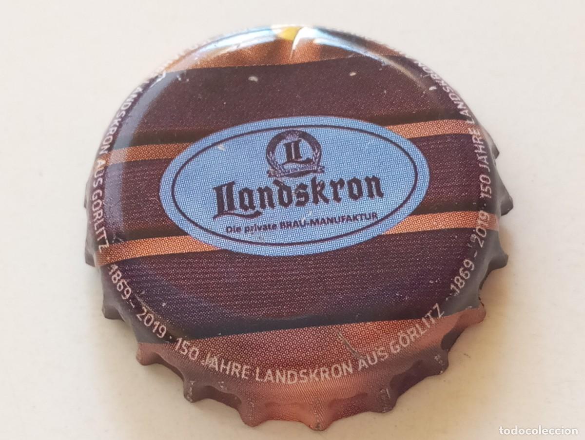 Coleccionismo de cervezas: Chapa tap&oacute;n corona de la cerveza alemana LANDSKRON AUS G&Ouml;RLITZ 150 JAHRE (1869-2019)