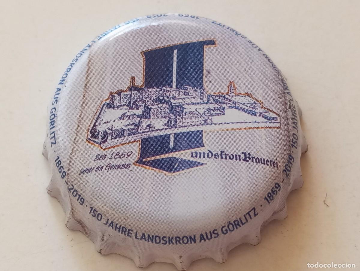 Coleccionismo de cervezas: Chapa tap&oacute;n corona de la cerveza alemana LANDSKRON AUS G&Ouml;RLITZ 150 JAHRE (1869-2019)