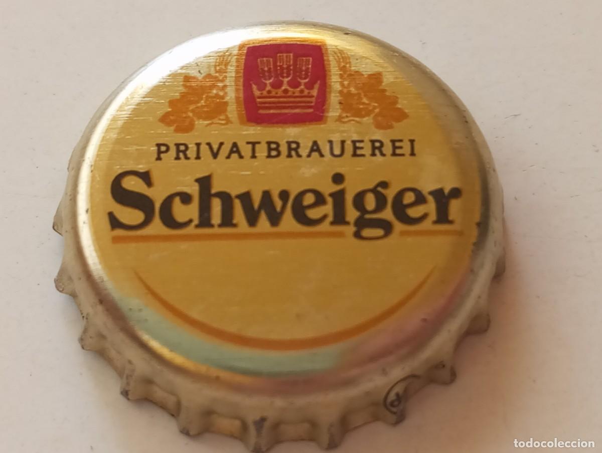 Coleccionismo de cervezas: Chapa tap&oacute;n corona de la cerveza alemana SCHWEIGER PRIVATBRAUEREI