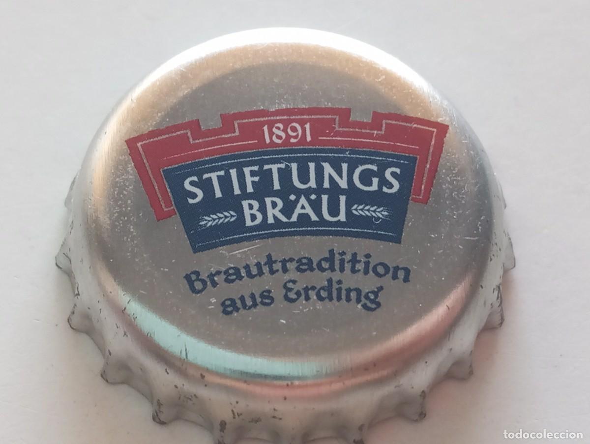 Coleccionismo de cervezas: Chapa tap&oacute;n corona de la cerveza alemana STIFTUNGS BR&Auml;U 1891 - BRAUTRADITION AUS ERDING