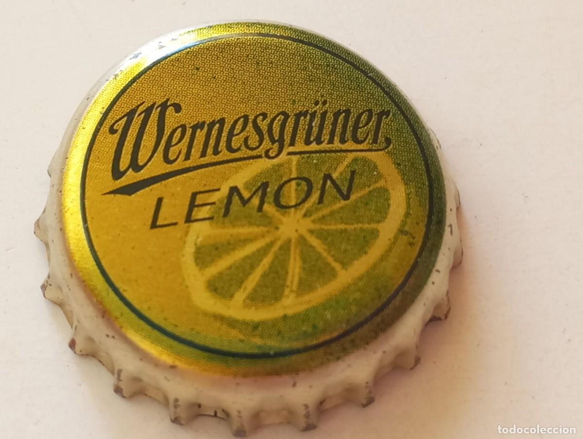 Coleccionismo de cervezas: Chapa tap&oacute;n corona de la cerveza alemana WERNESGR&Uuml;NER LEMON