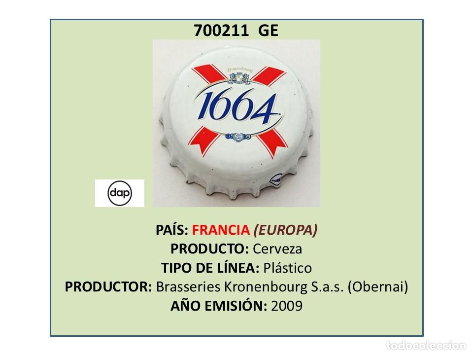 Coleccionismo de cervezas: TAPON CORONA CAPSULA CHAPA CERVEZA KRONENBOURG 1664 (FRANCIA)