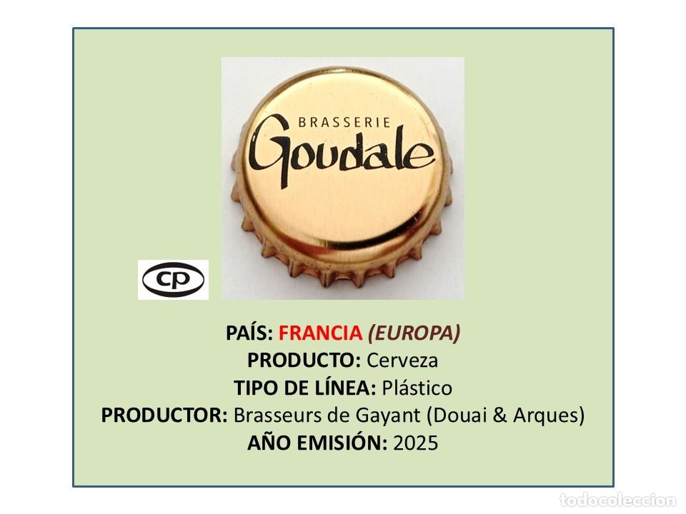Coleccionismo de cervezas: TAPON CORONA CAPSULA CHAPA CERVEZA GOUDALE (FRANCIA)