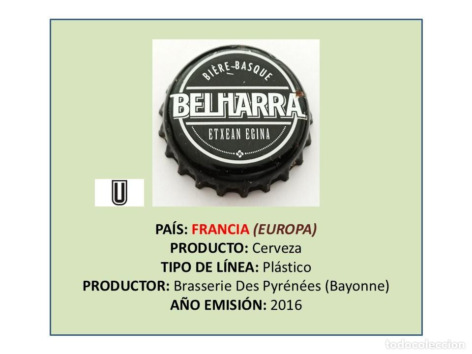 Coleccionismo de cervezas: TAPON CORONA CAPSULA CHAPA CERVEZA BELHARRA (FRANCIA)