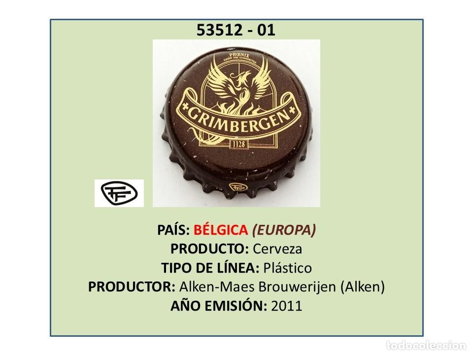 Coleccionismo de cervezas: TAPON CORONA CAPSULA CHAPA CERVEZA GRIMBERGEN (B&Eacute;LGICA)