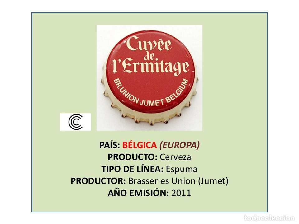 Coleccionismo de cervezas: TAPON CORONA CAPSULA CHAPA CERVEZA CUV&Eacute;E DE L'ERMITAGE (B&Eacute;LGICA)