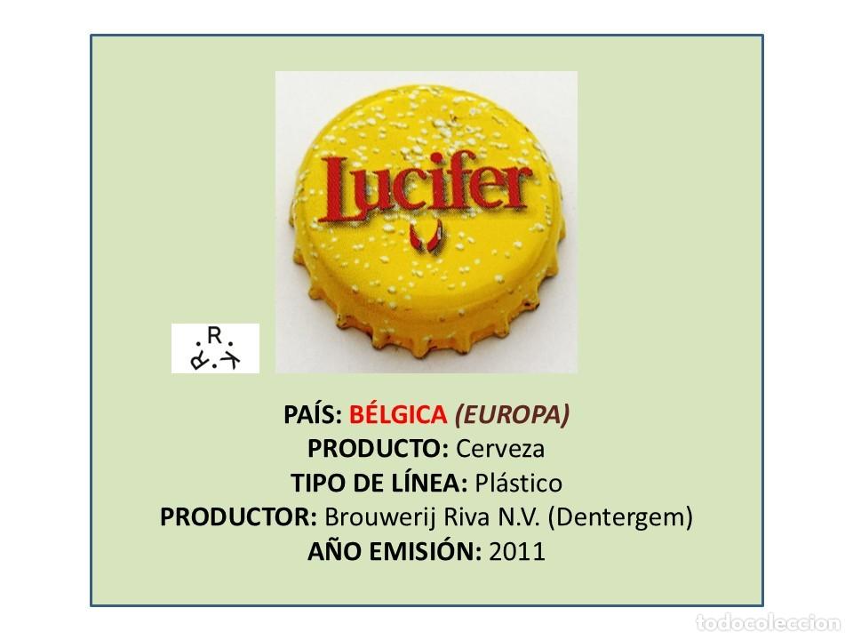 Coleccionismo de cervezas: TAPON CORONA CAPSULA CHAPA CERVEZA LUCIFER (B&Eacute;LGICA)