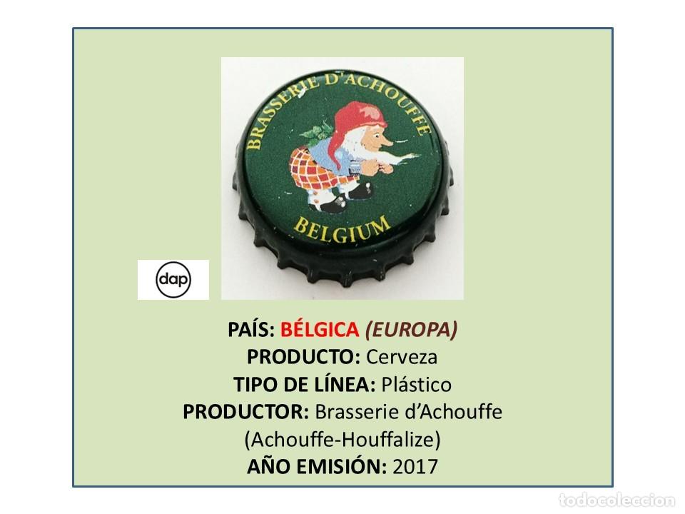 Coleccionismo de cervezas: TAPON CORONA CAPSULA CHAPA CERVEZA ACHOUFFE (B&Eacute;LGICA)