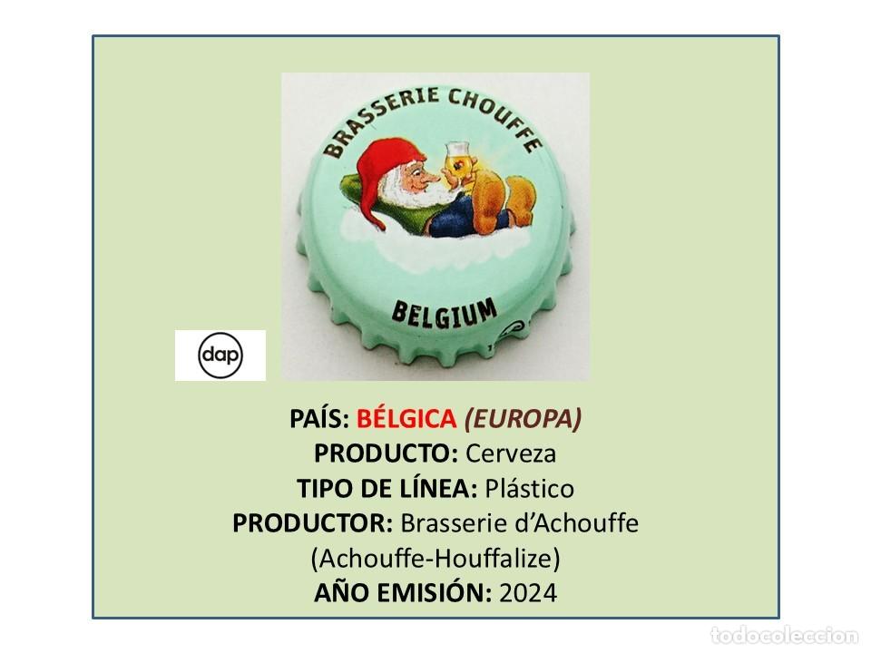 Coleccionismo de cervezas: TAPON CORONA CAPSULA CHAPA CERVEZA CHOUFFE LITE 4% (B&Eacute;LGICA)