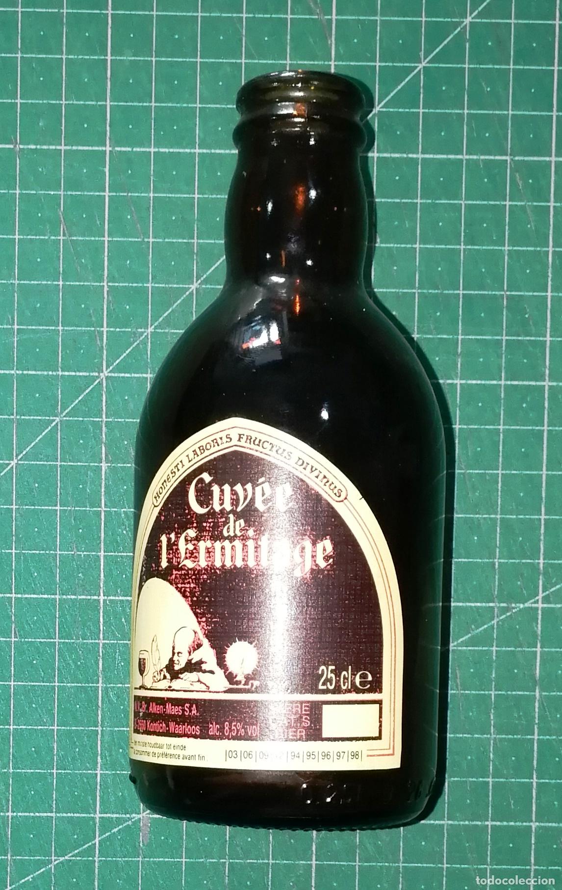 Coleccionismo de cervezas: BOTELLA CERVEZA. CUV&Eacute;E DE L'ERMITAGE. - B&eacute;lgica, A&ntilde;os 90. - 25 cl. - Altura aprox. 15 cm
