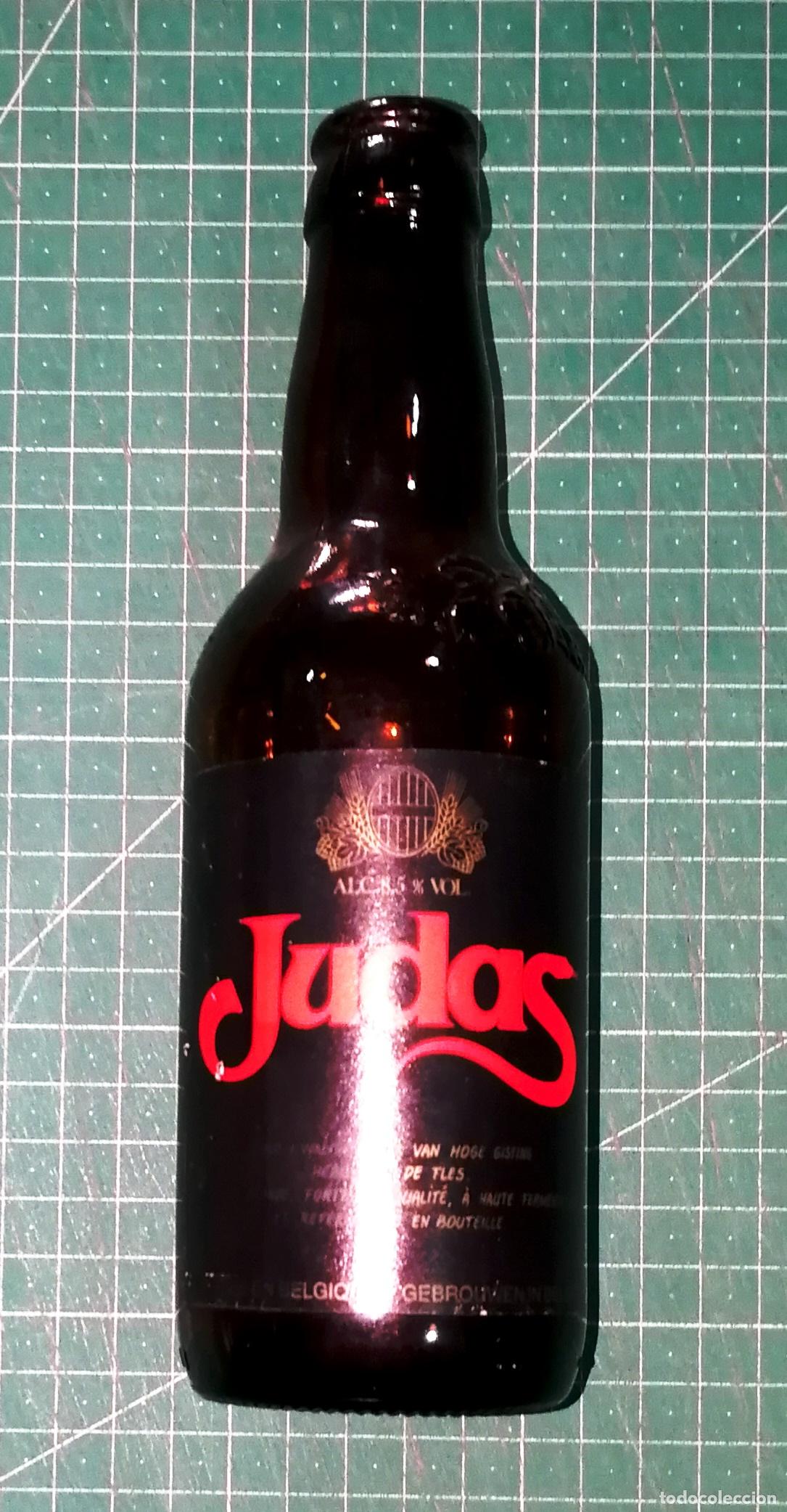 Coleccionismo de cervezas: BOTELLA CERVEZA. JUDAS [02]. - B&eacute;lgica, A&ntilde;os 90. - 33 cl. - Altura aprox. 20 cm