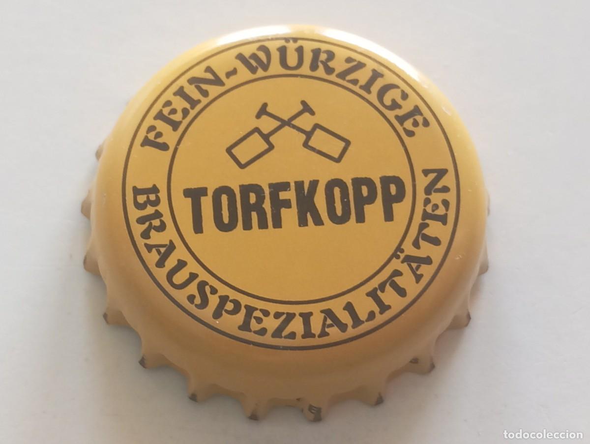 Coleccionismo de cervezas: Chapa tap&oacute;n corona de la cerveza alemana TORFKOPP FEIN-W&Uuml;RZIGE BRAUSPEZIALIT&Auml;TEN