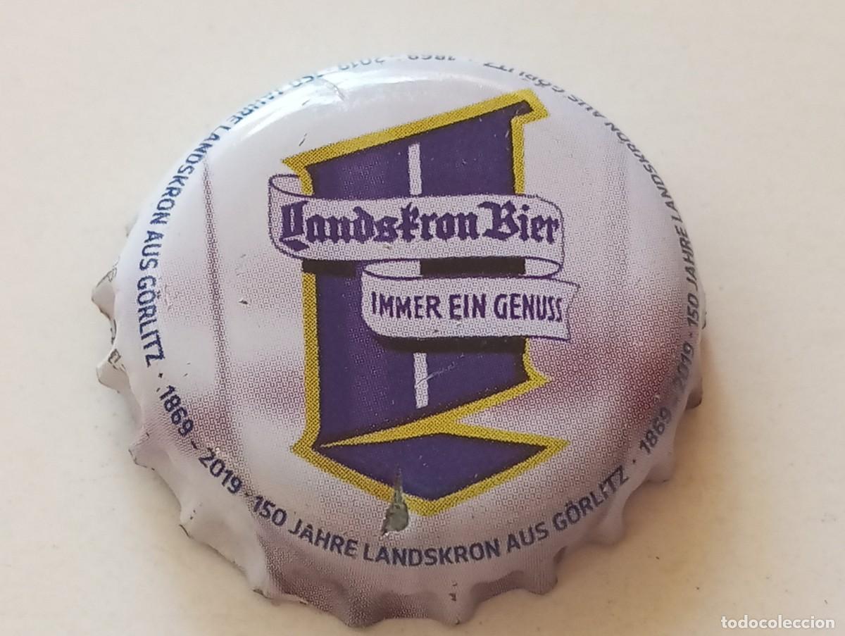 Coleccionismo de cervezas: Chapa tap&oacute;n corona de la cerveza alemana LANDSKRON AUS G&Ouml;RLITZ 150 JAHRE (1869-2019)