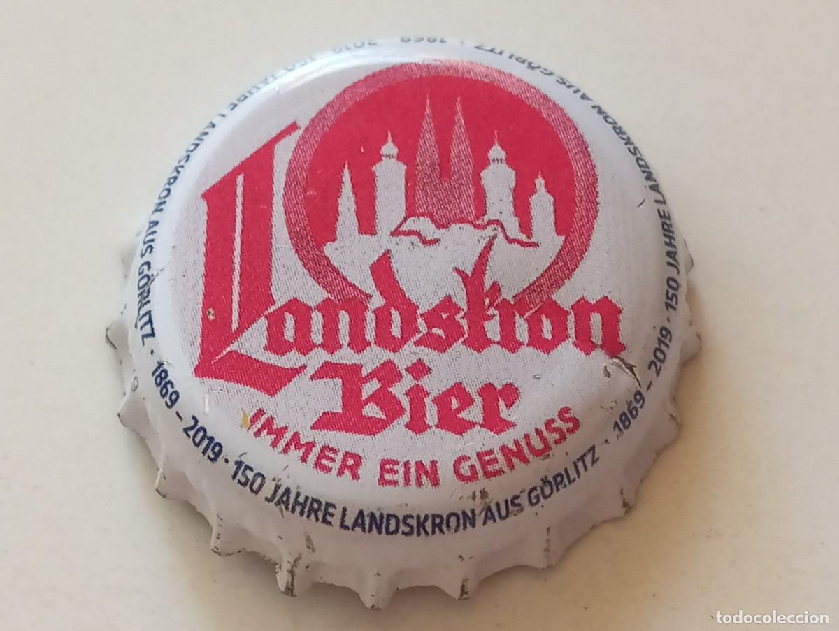 Coleccionismo de cervezas: Chapa tap&oacute;n corona de la cerveza alemana LANDSKRON AUS G&Ouml;RLITZ 150 JAHRE (1869-2019)