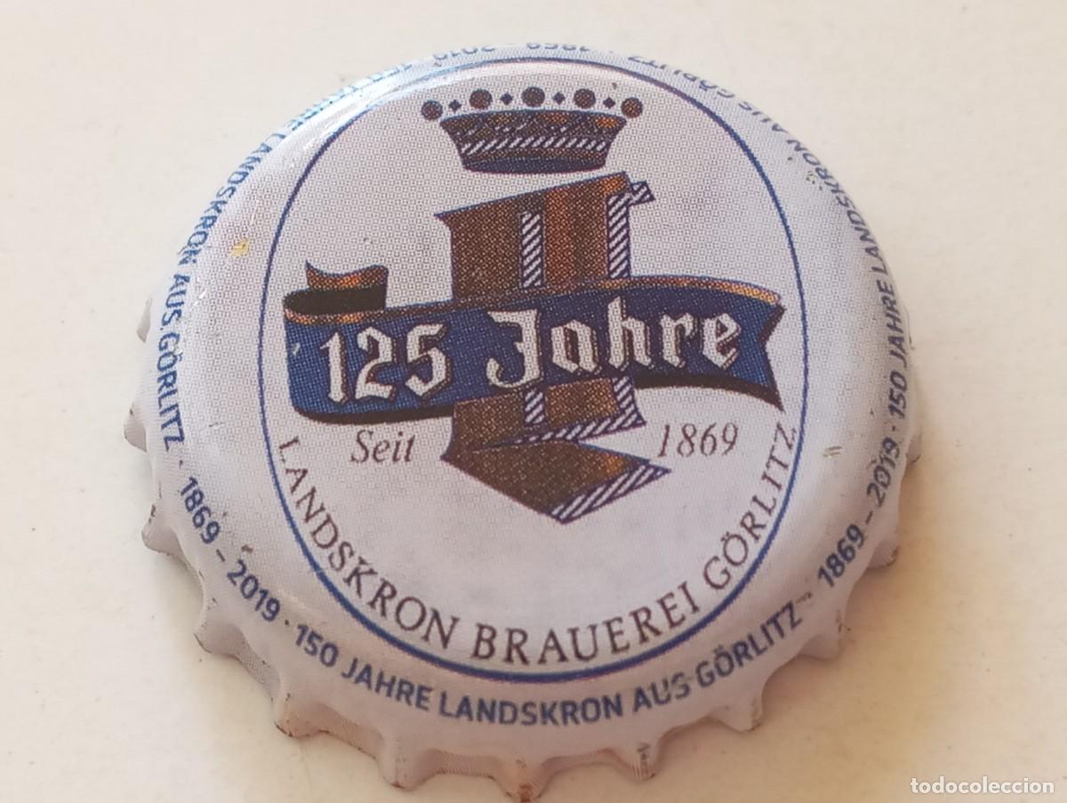 Coleccionismo de cervezas: Chapa tap&oacute;n corona de la cerveza alemana LANDSKRON AUS G&Ouml;RLITZ 150 JAHRE (1869-2019)