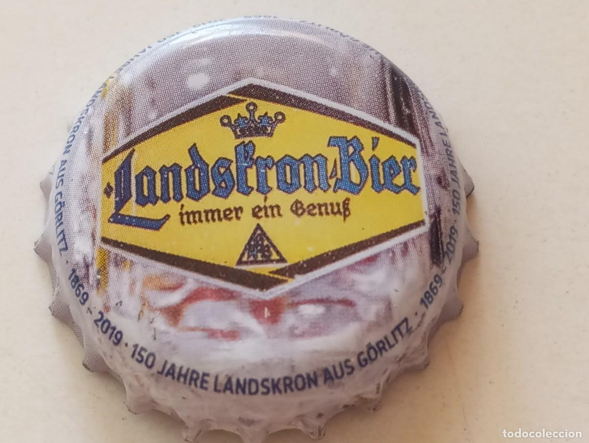 Coleccionismo de cervezas: Chapa tap&oacute;n corona de la cerveza alemana LANDSKRON AUS G&Ouml;RLITZ 150 JAHRE (1869-2019)