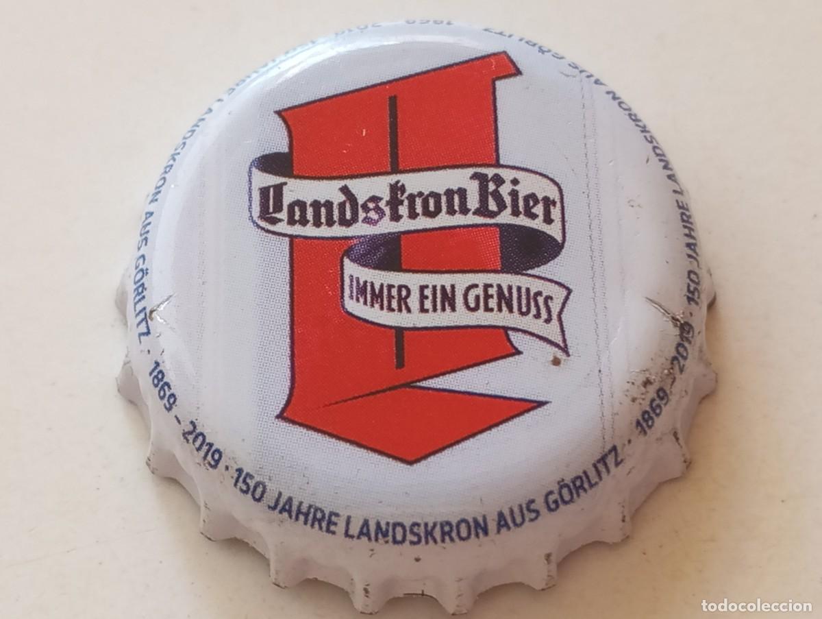 Coleccionismo de cervezas: Chapa tap&oacute;n corona de la cerveza alemana LANDSKRON AUS G&Ouml;RLITZ 150 JAHRE (1869-2019)