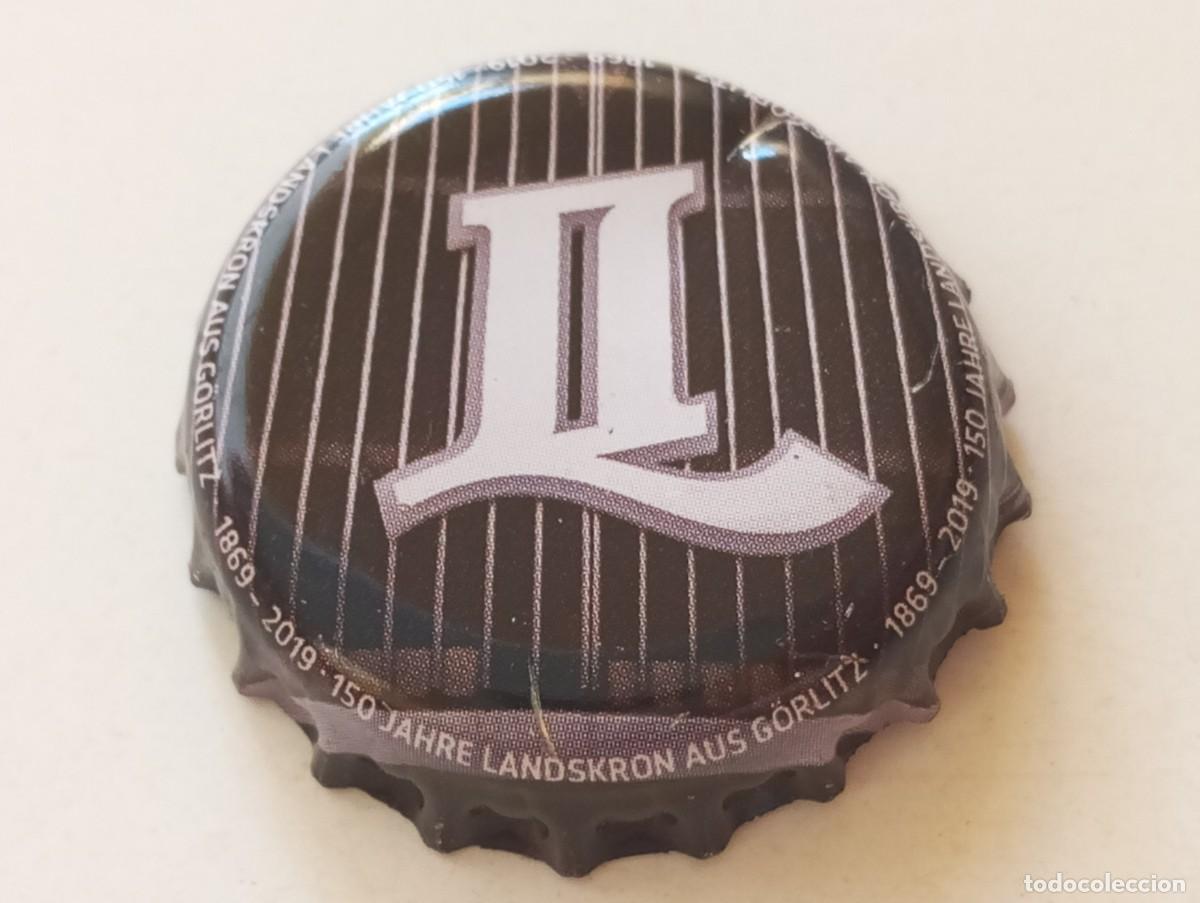 Coleccionismo de cervezas: Chapa tap&oacute;n corona de la cerveza alemana LANDSKRON AUS G&Ouml;RLITZ 150 JAHRE (1869-2019)